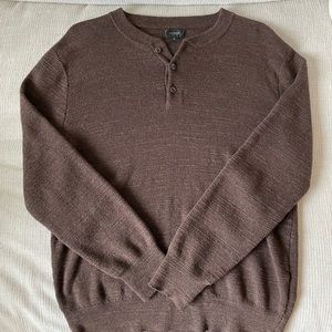 J Crew Henley Sweater Size M